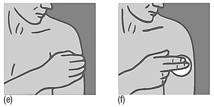 A close-up of a person's chest

Description automatically generated