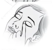 A drawing of a person's face

Description automatically generated
