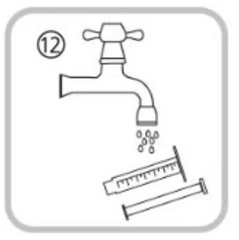 A drawing of a faucet and measuring instruments

Description automatically generated 