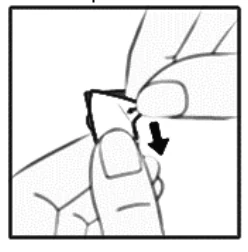 A hand holding a small piece of paper

Description automatically generated 